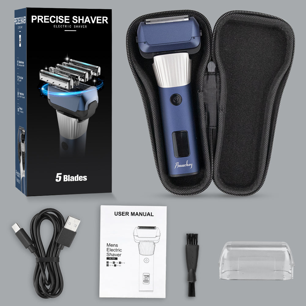 Qimmaol FK705 Elektrischer Folienrasierer 5 Klingen Pro